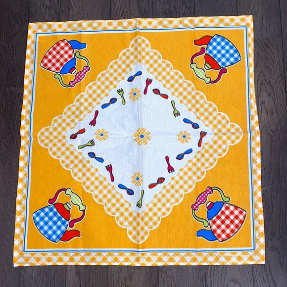 Large Kitchen Drying Dishcloth Kettle Themed Farmhouse Decor - Picture 1 of 3